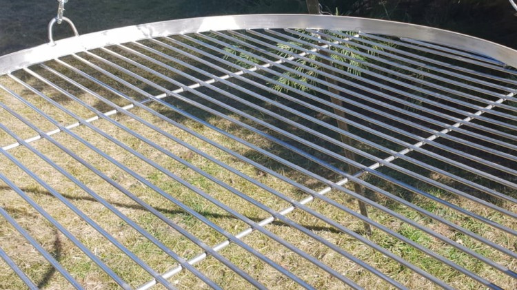 Grill trójnóg ogrodowy z rusztem nierdzewnym 60 cm grill nad ognisko ruszt