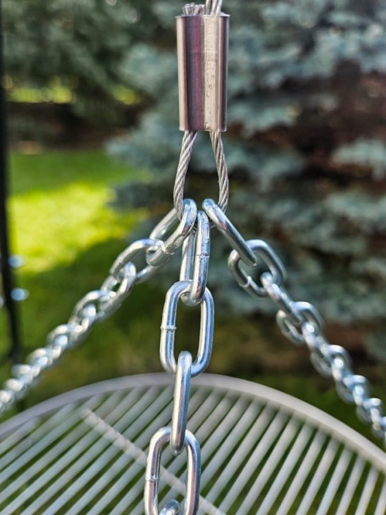 Grill trójnóg ogrodowy z rusztem nierdzewnym 60 cm grill nad ognisko ruszt