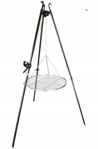Trójnóg grill ogrodowy nad ognisko ruszt nierdzewny 70 cm Produkt Polski