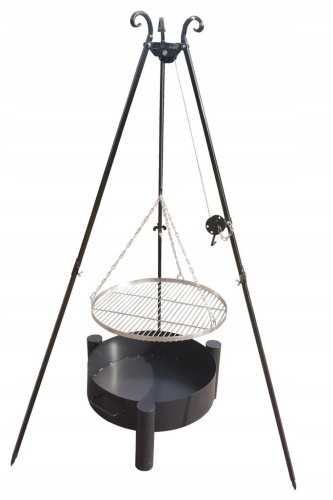 GRILL TRÓJNÓG OGRODOWY RUSZT NIERDZEWNY 60 PREMIUM