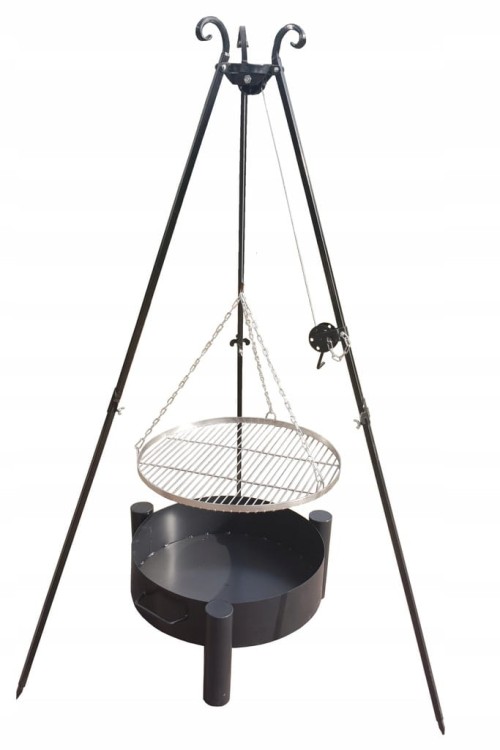 GRILL TRÓJNÓG OGRODOWY RUSZT NIERDZEWNY 60 PREMIUM