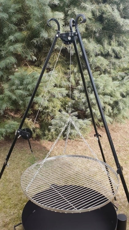 GRILL TRÓJNÓG OGRODOWY RUSZT NIERDZEWNY 60 PREMIUM