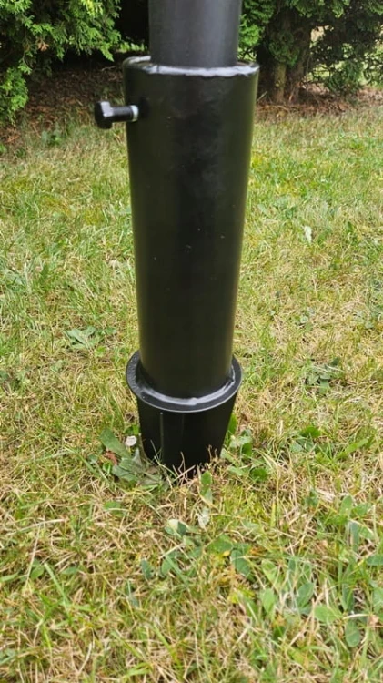 Żuraw Grill Ogrodowy z wysiegnikiem z rusztem nierdzewnym fi 80 cm uchwyt