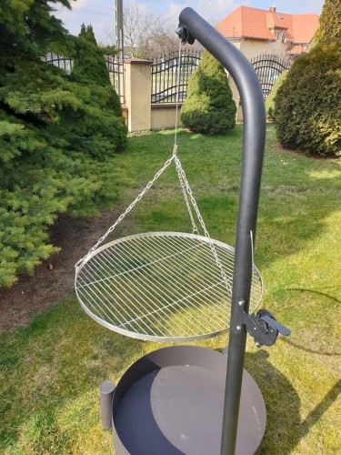 Grill ogrodowy na wysięgniku ruszt plus kociołek